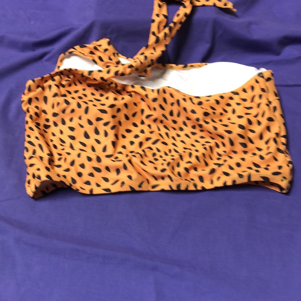 Orange Leopard Print Bikini Set NWT - Picture 3 of 5